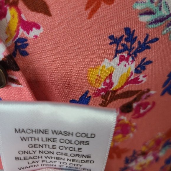 LA HEARTS Pink Floral Sleeveless Button Front Dress Womens Size M Medium - Picture 8 of 8